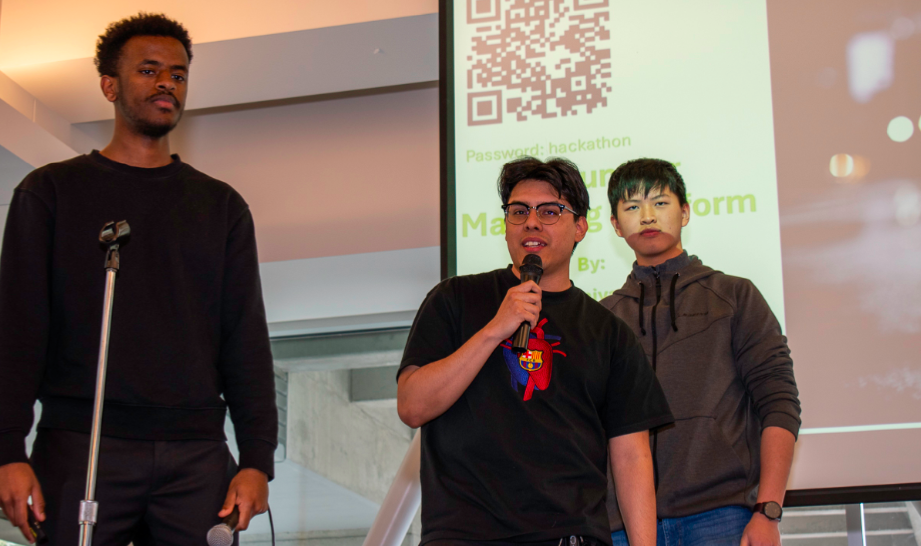 Students presenting their projects